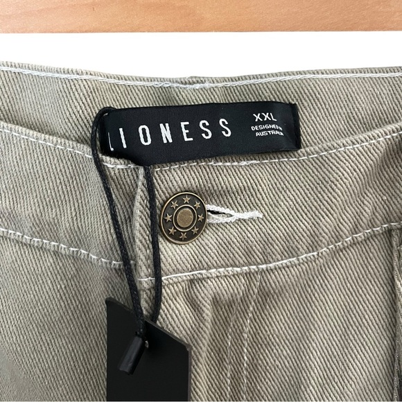 Lioness Miami Vice Light Khaki Green Cargo Baggy Utility Pants US 12 XXL NWT - Picture 5 of 7